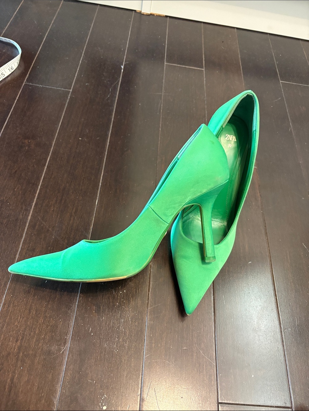 Zara Emerald Pointed-Toe Stiletto Pumps EU39 - Picture 2 of 7